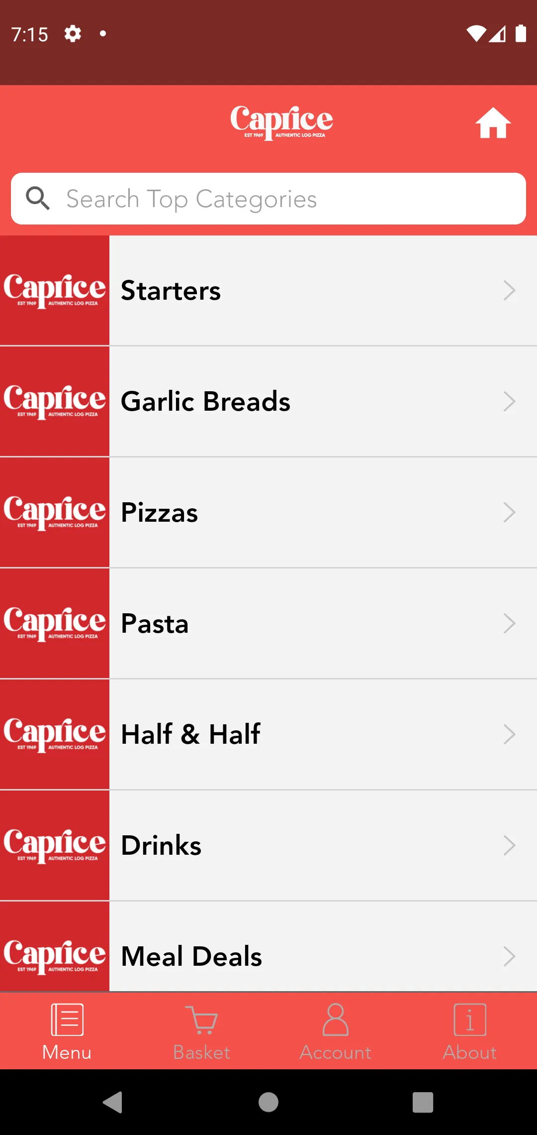 Caprice Restaurant | Indus Appstore | Screenshot