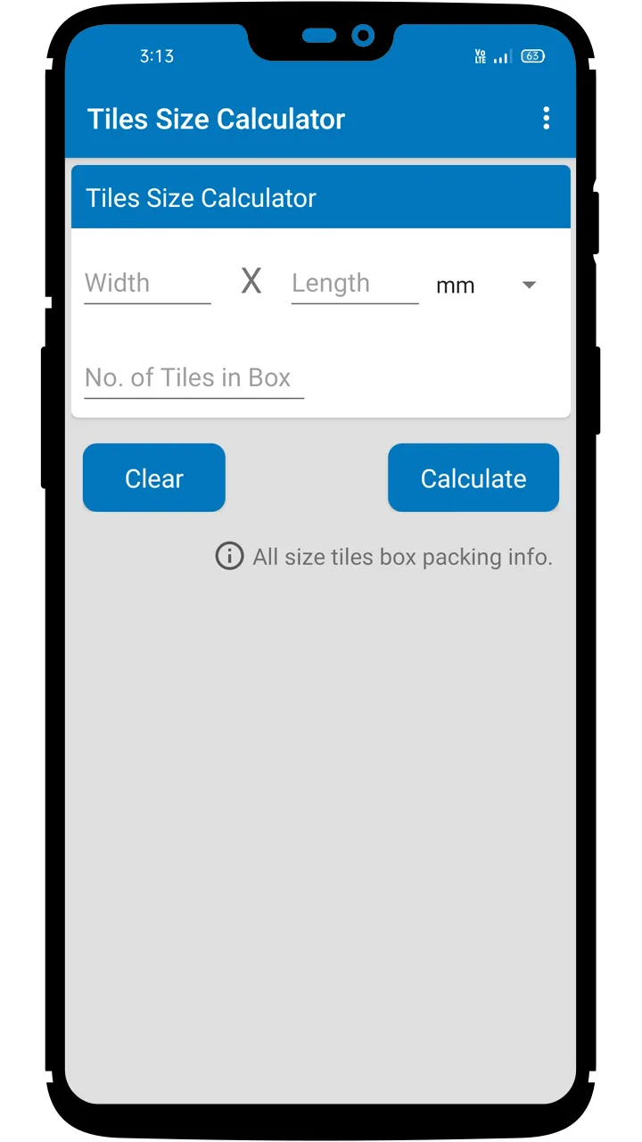 Tiles Work Per Box Calculation | Indus Appstore | Screenshot