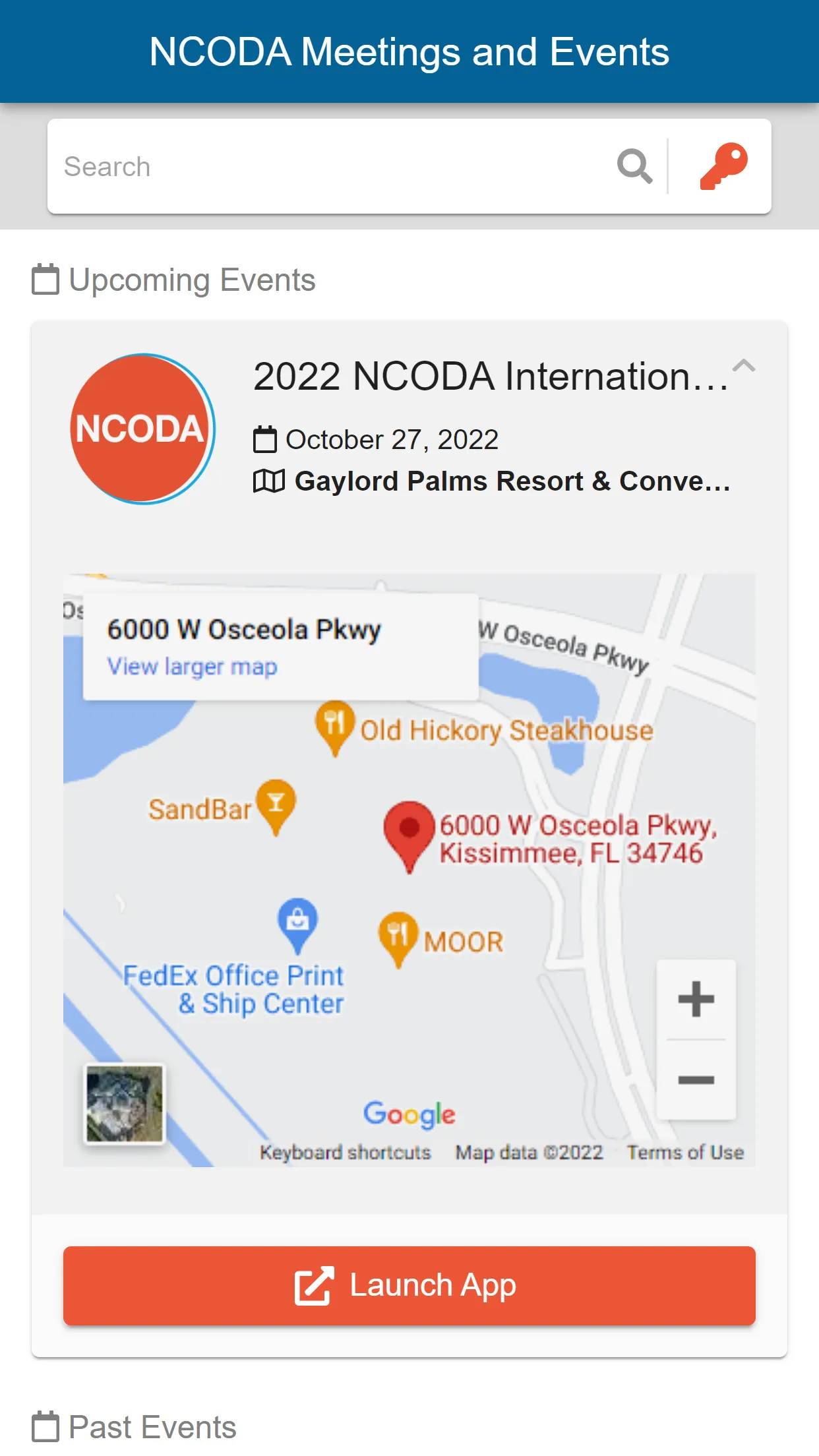 NCODA Meetings and Events | Indus Appstore | Screenshot