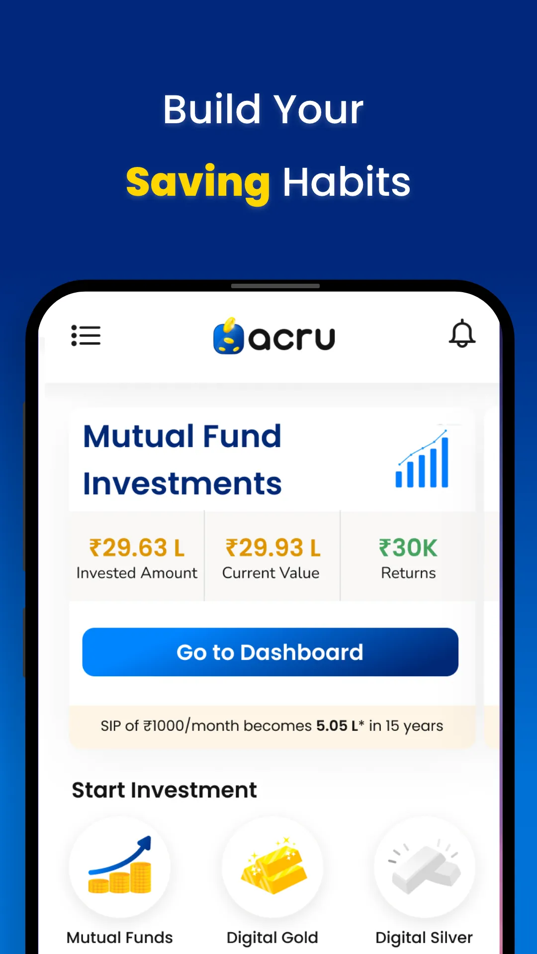 Acru : Save Now Buy Later | Indus Appstore | Screenshot