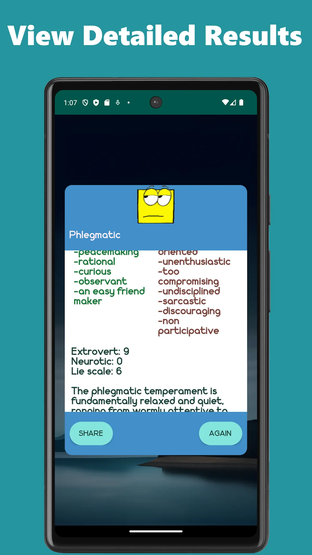 Personality test | Indus Appstore | Screenshot