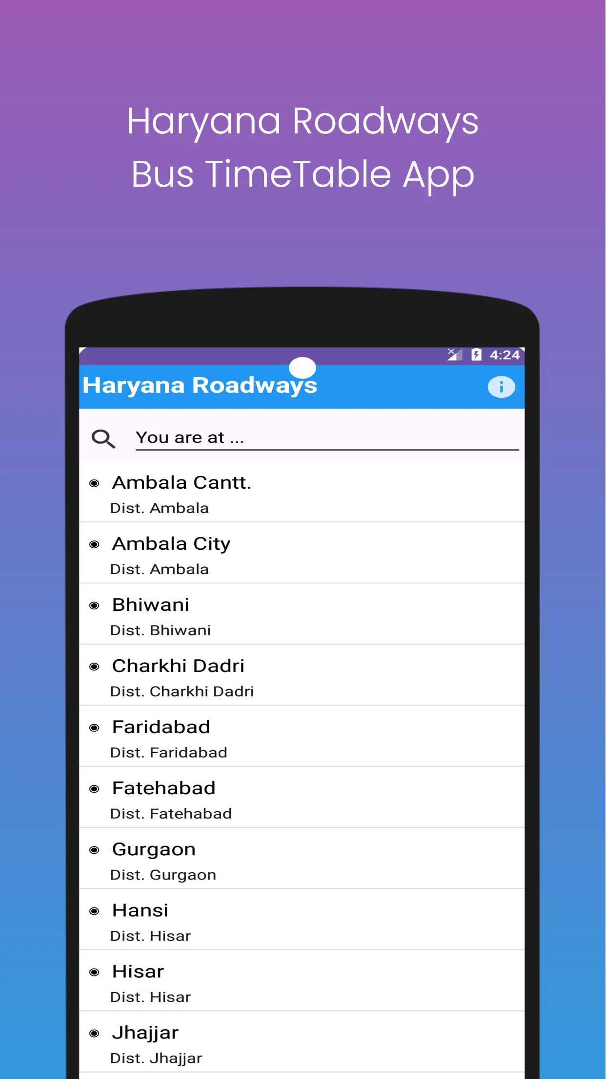 Haryana Roadways Bus Timetable | Indus Appstore | Screenshot