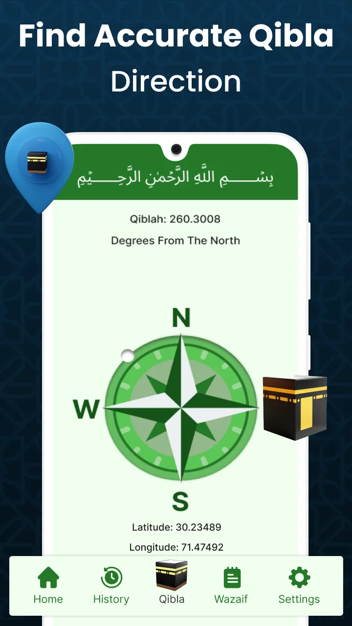 Tasbih Sebha & Qibla direction | Indus Appstore | Screenshot