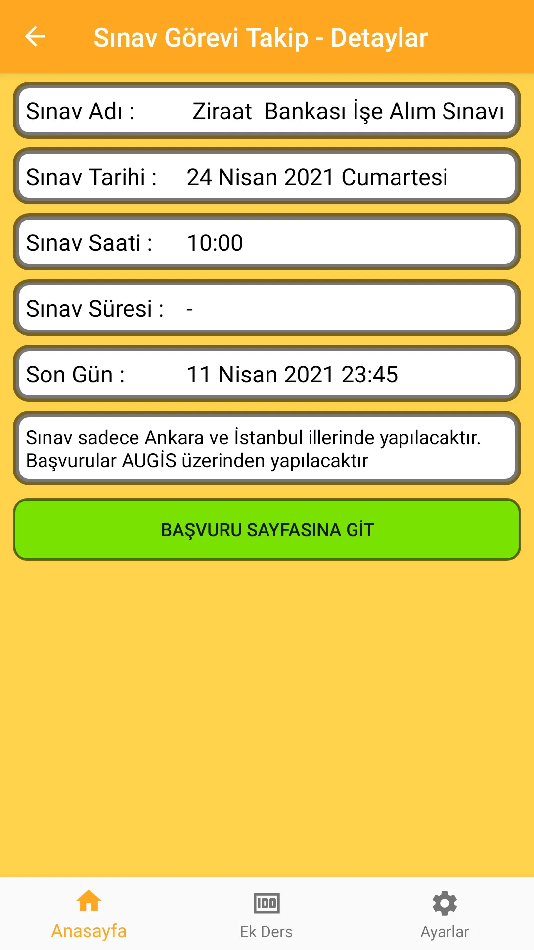 Sınav Görevi Takip | Indus Appstore | Screenshot