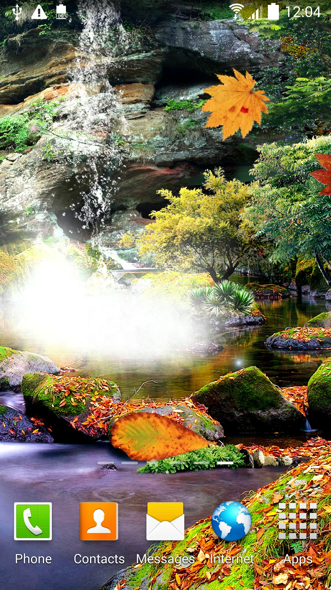 3D Autumn Waterfall Wallpaper | Indus Appstore | Screenshot