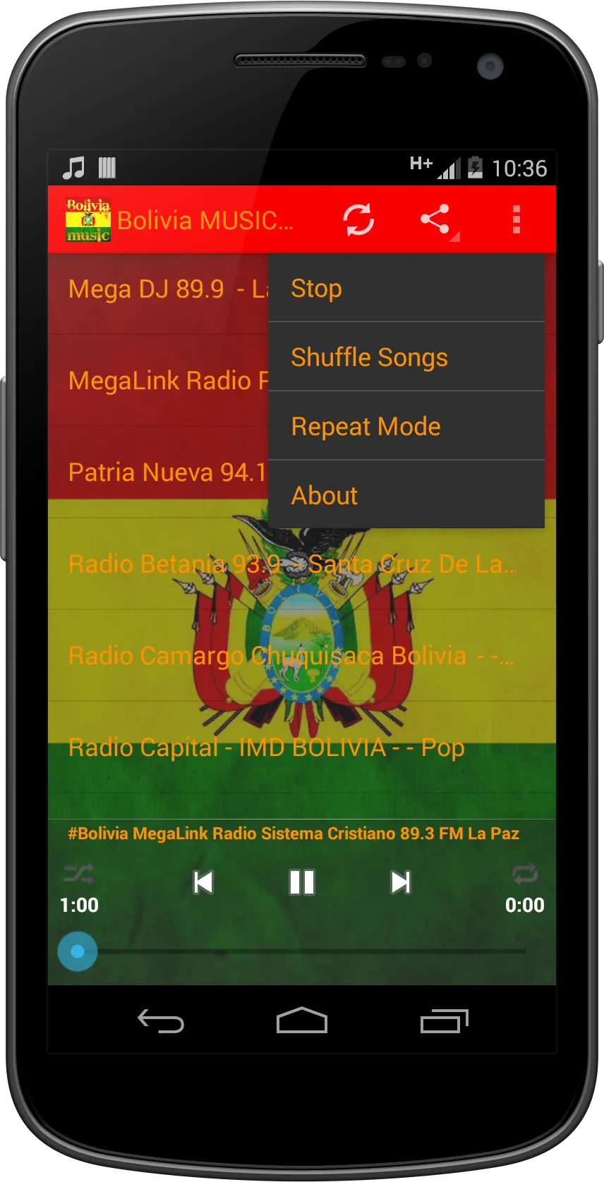 Bolivia MUSIC Radio | Indus Appstore | Screenshot