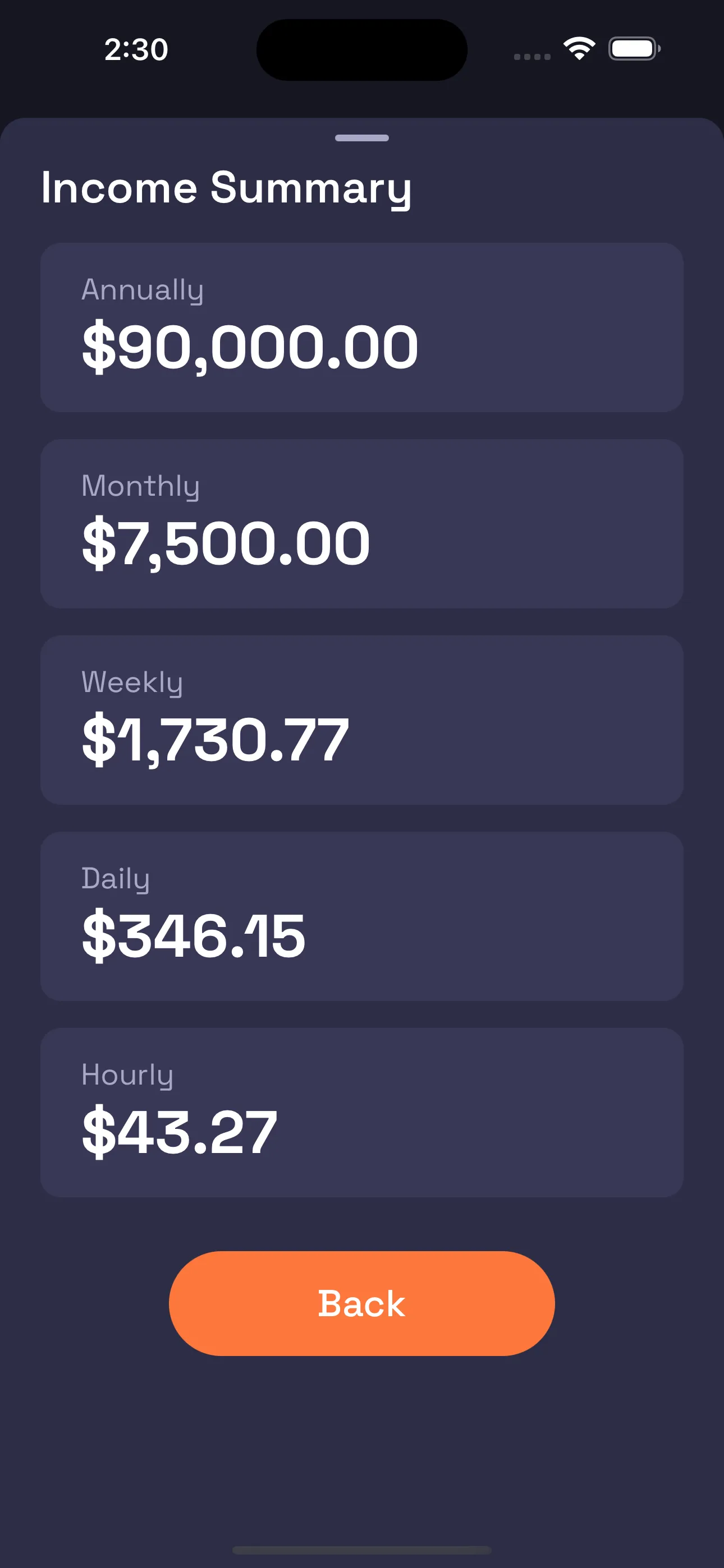 Salary to Hourly Calculator | Indus Appstore | Screenshot