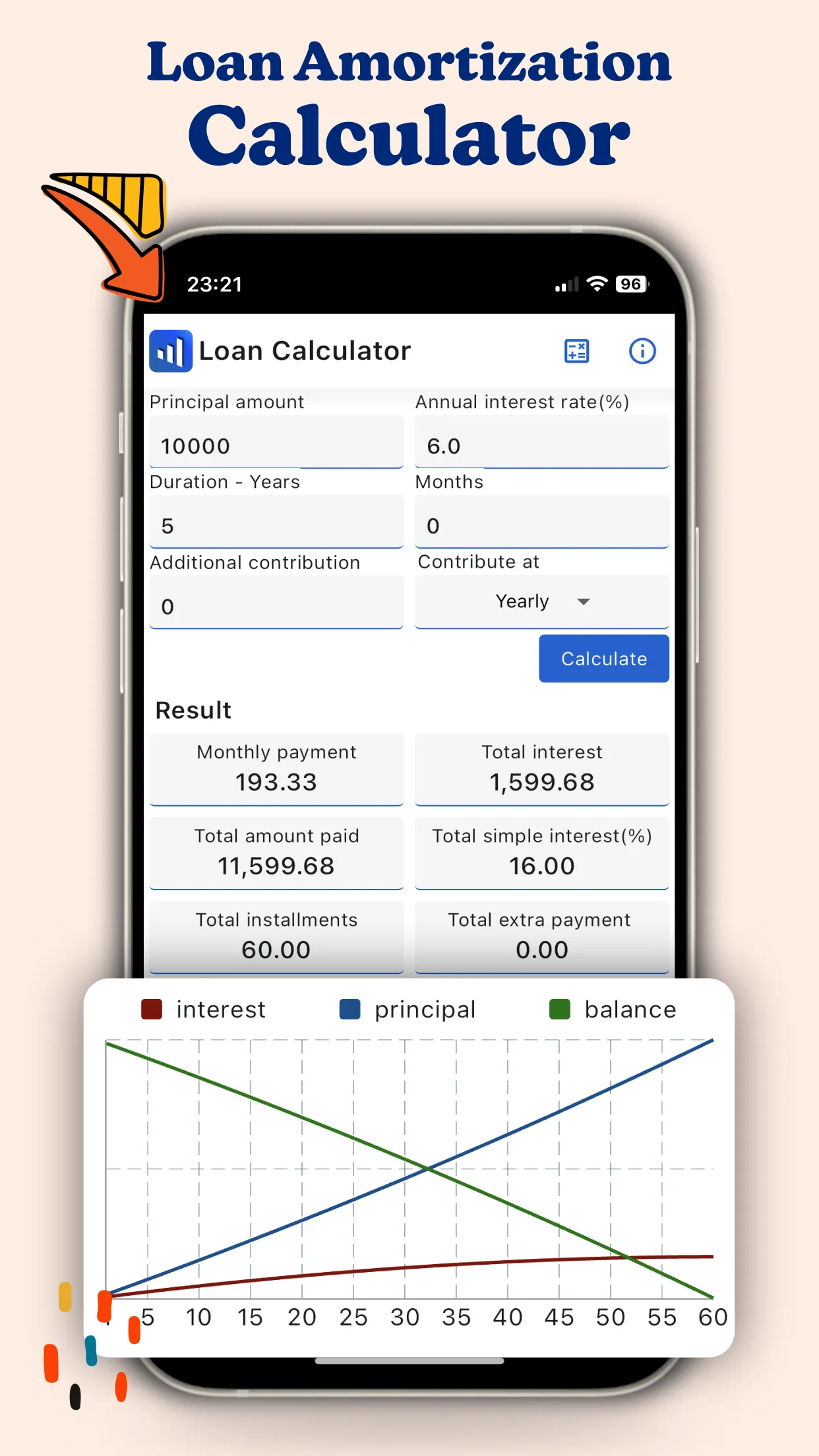 Compound Interest Loan Calc | Indus Appstore | Screenshot