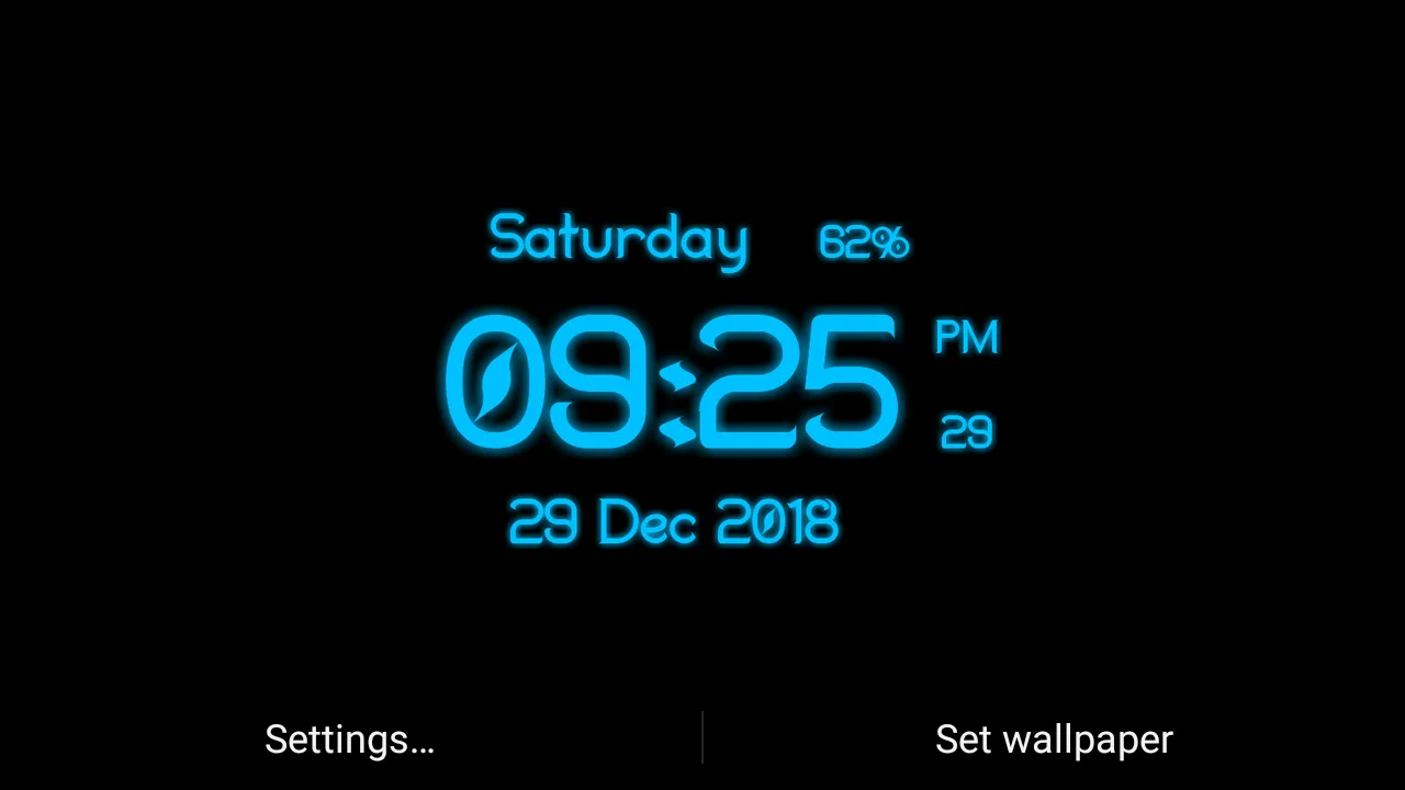 Digital Clock Live Wallpaper | Indus Appstore | Screenshot