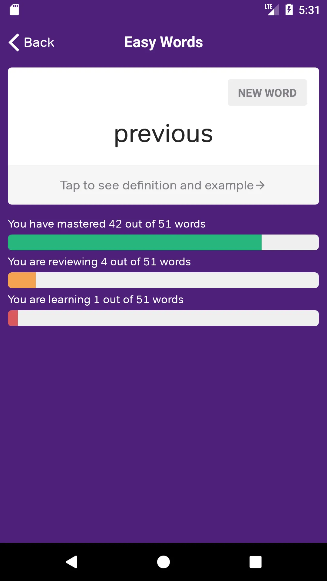 TOEFL English Vocabulary Cards | Indus Appstore | Screenshot