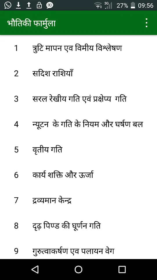 Physics Formulas in Hindi | Indus Appstore | Screenshot