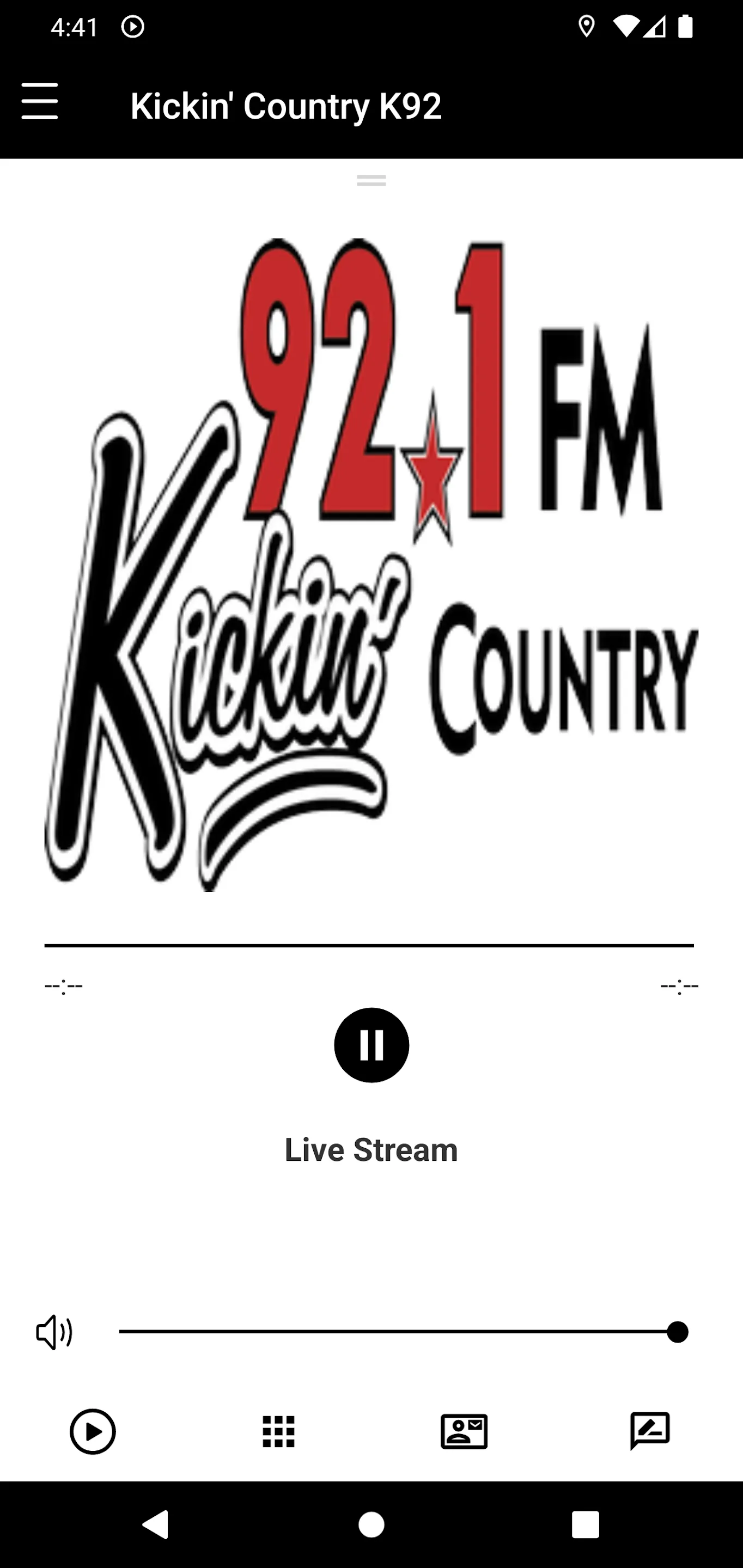 Kickin' Country K92 WFPS | Indus Appstore | Screenshot