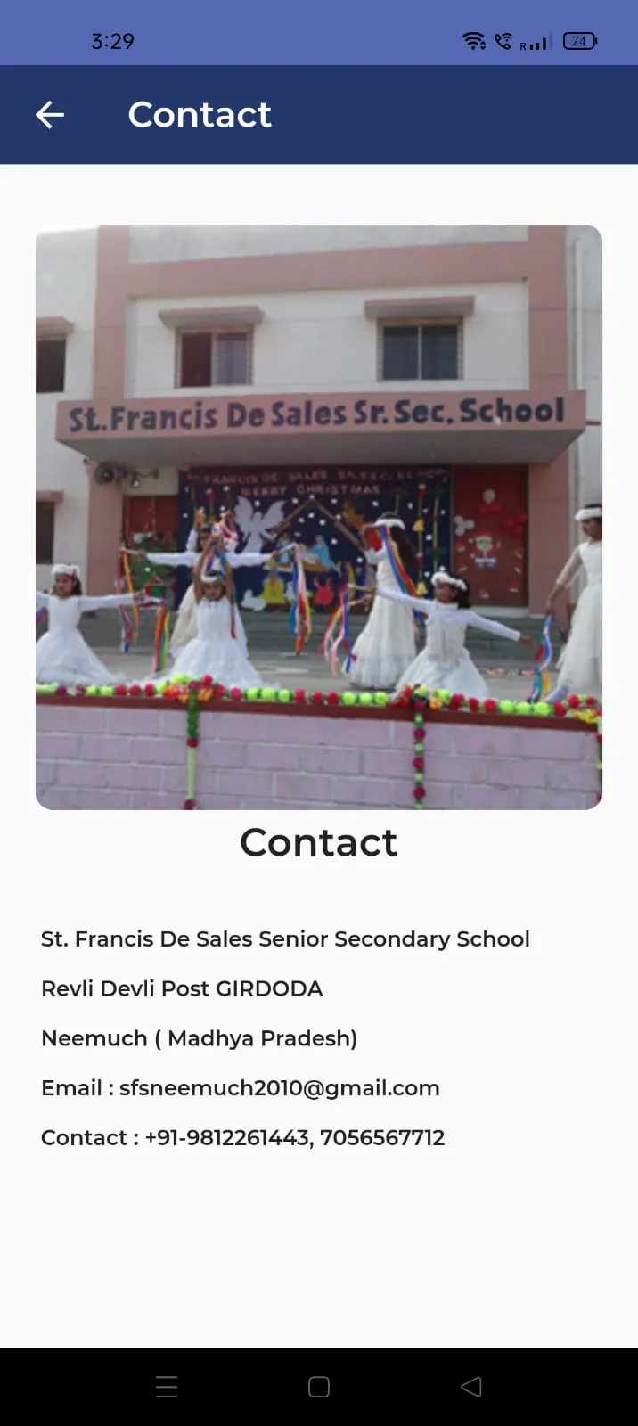 St Francis de Sales School | Indus Appstore | Screenshot