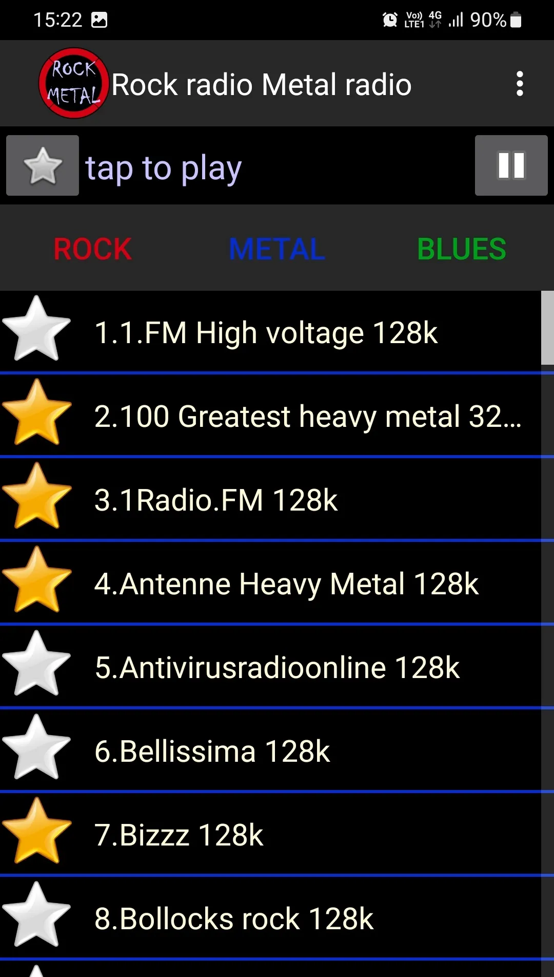 Rock + Metal radio | Indus Appstore | Screenshot