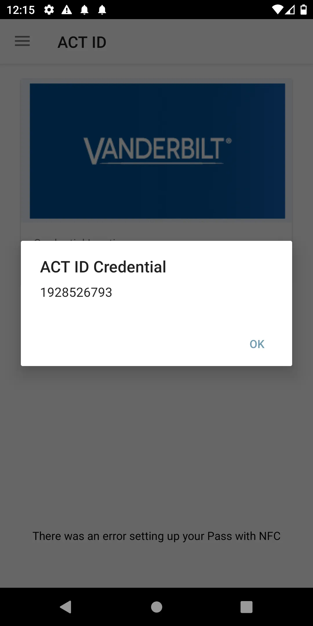 ACT ID Vanderbilt | Indus Appstore | Screenshot