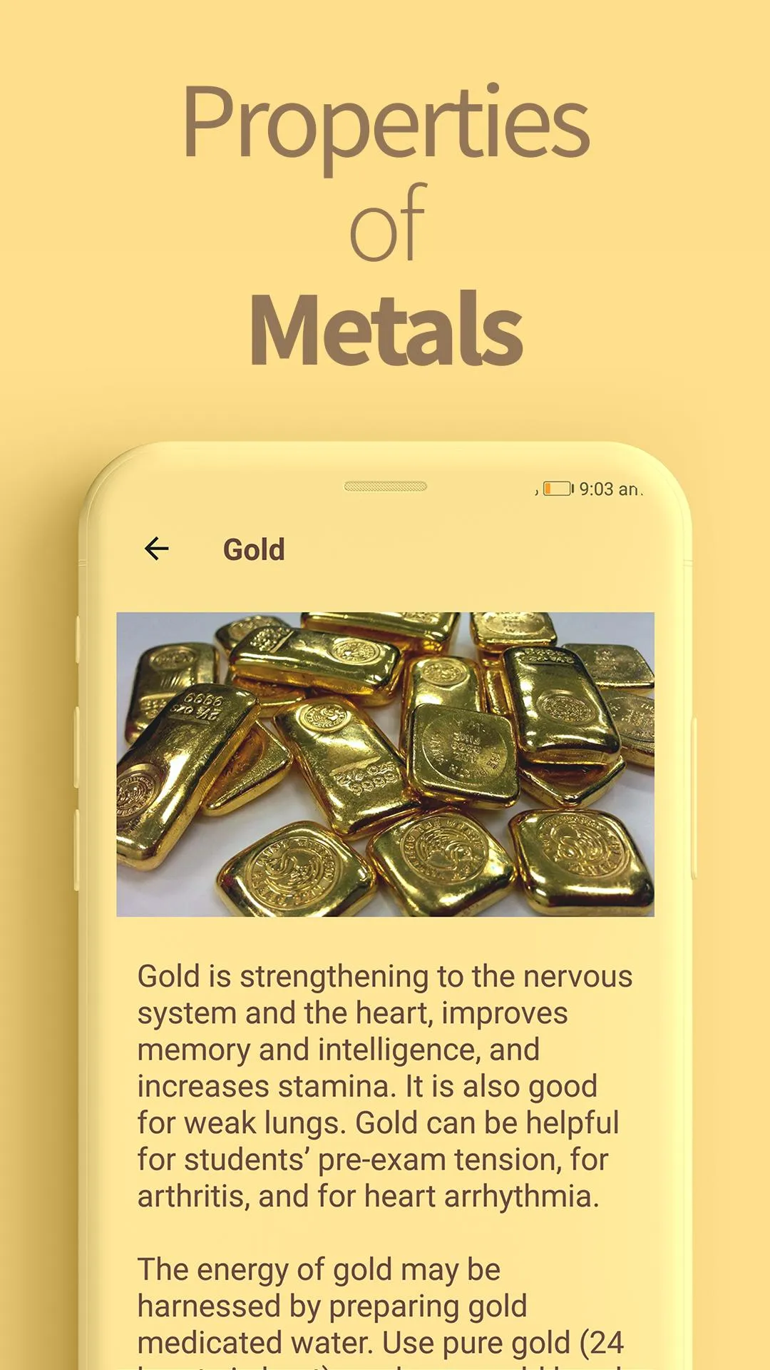 Healing Properties Metals, Gem | Indus Appstore | Screenshot