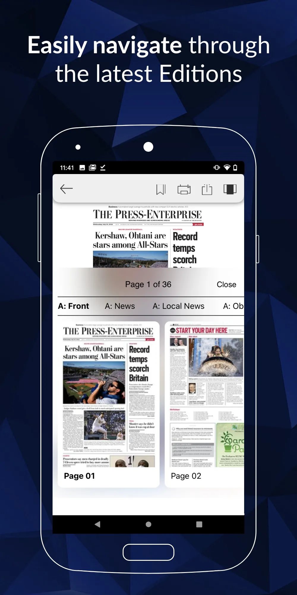 The Press-Enterprise e-Edition | Indus Appstore | Screenshot