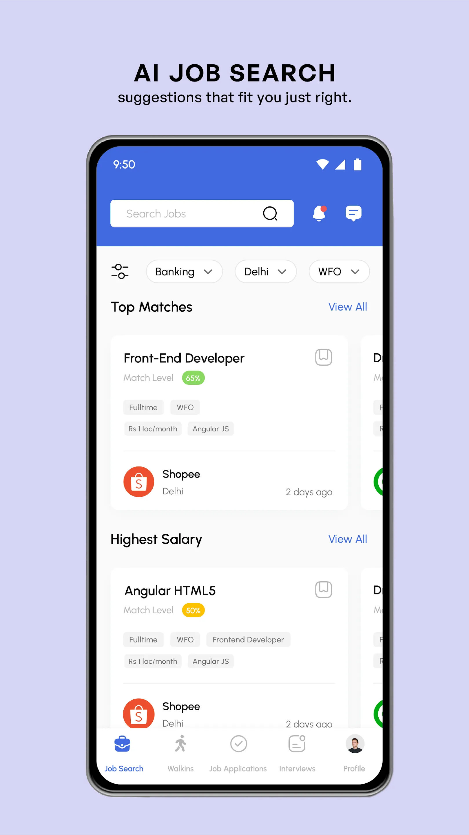 Unojobs : AI Job Search App | Indus Appstore | Screenshot