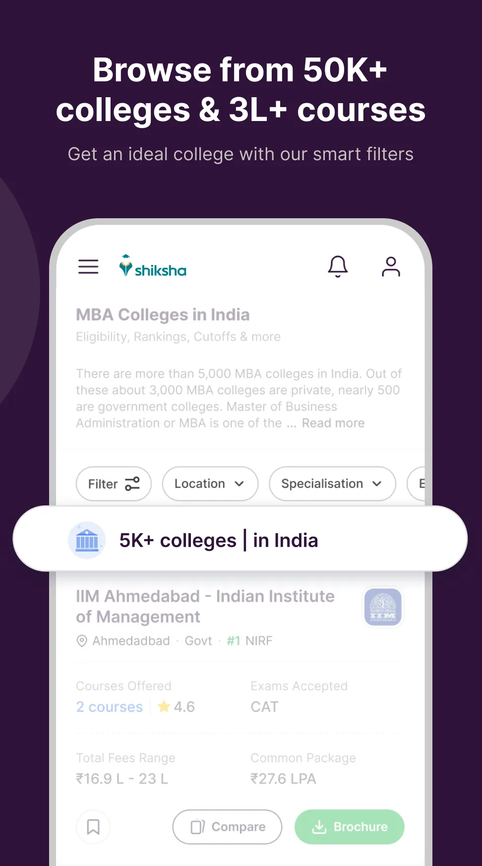 Shiksha Colleges, Exams & More | Indus Appstore | Screenshot