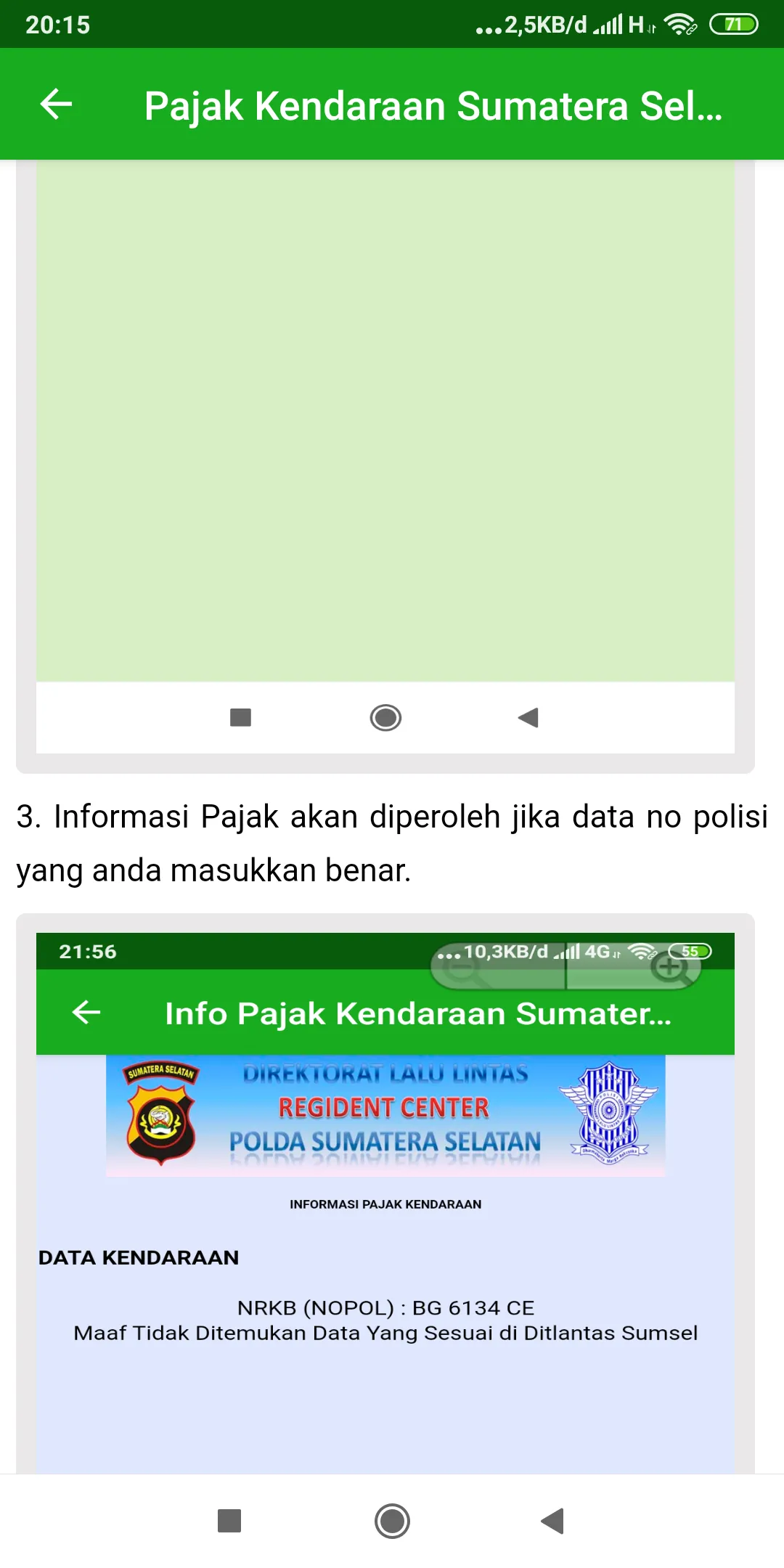 Cek Pajak Plat SumSel | Indus Appstore | Screenshot