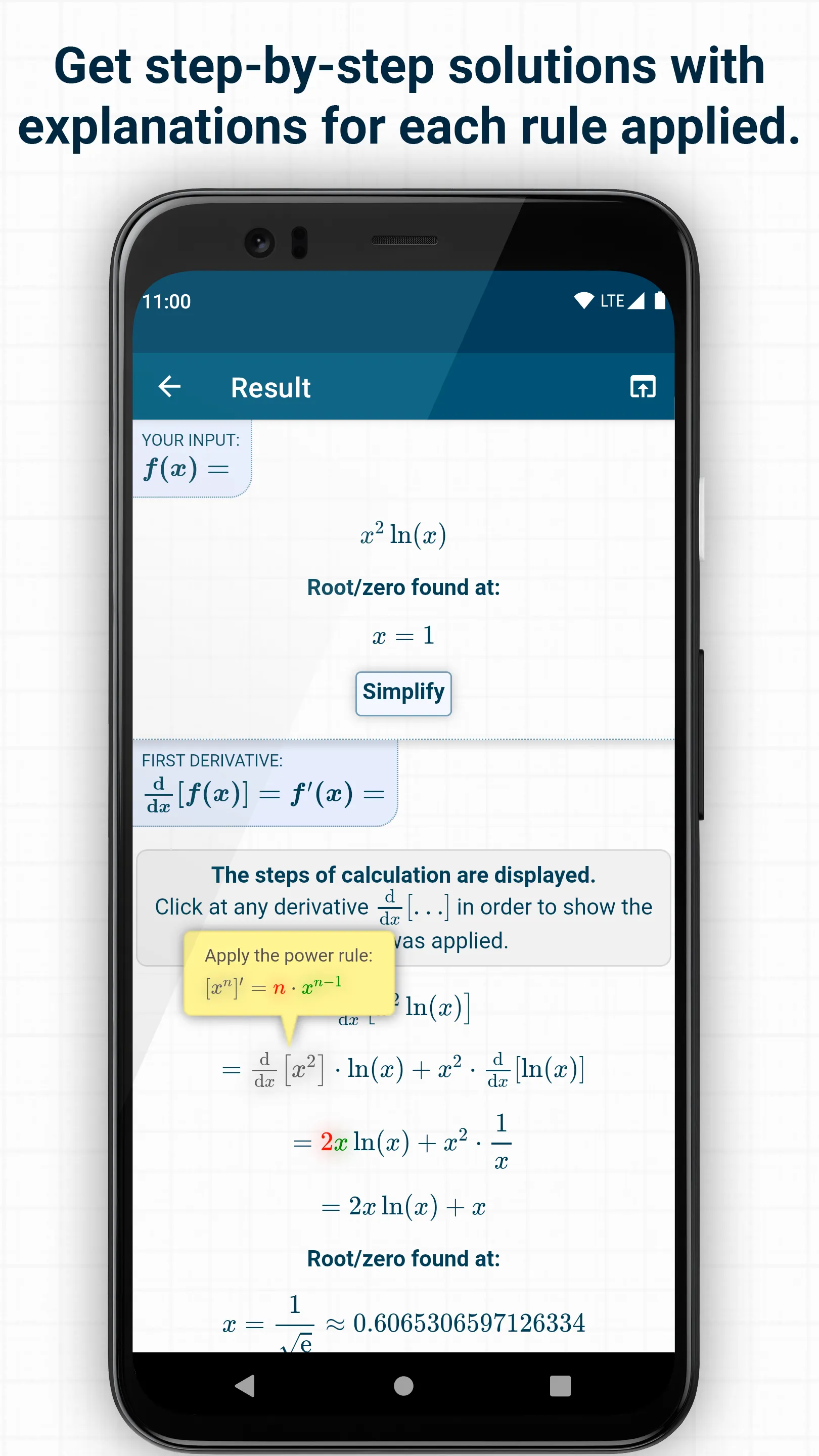 Derivative Calculator w/Steps | Indus Appstore | Screenshot