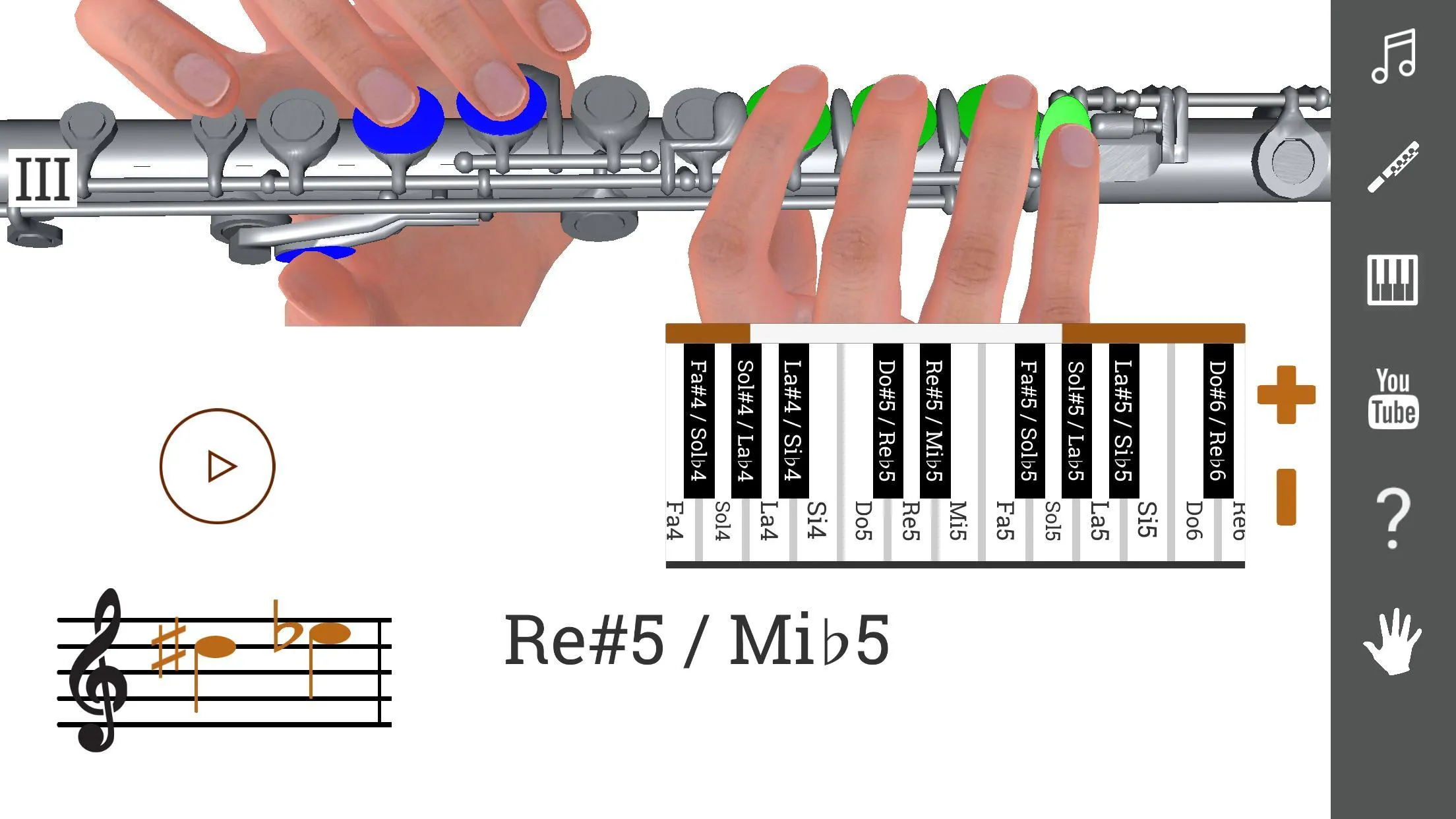 3D Flute Fingering Chart | Indus Appstore | Screenshot