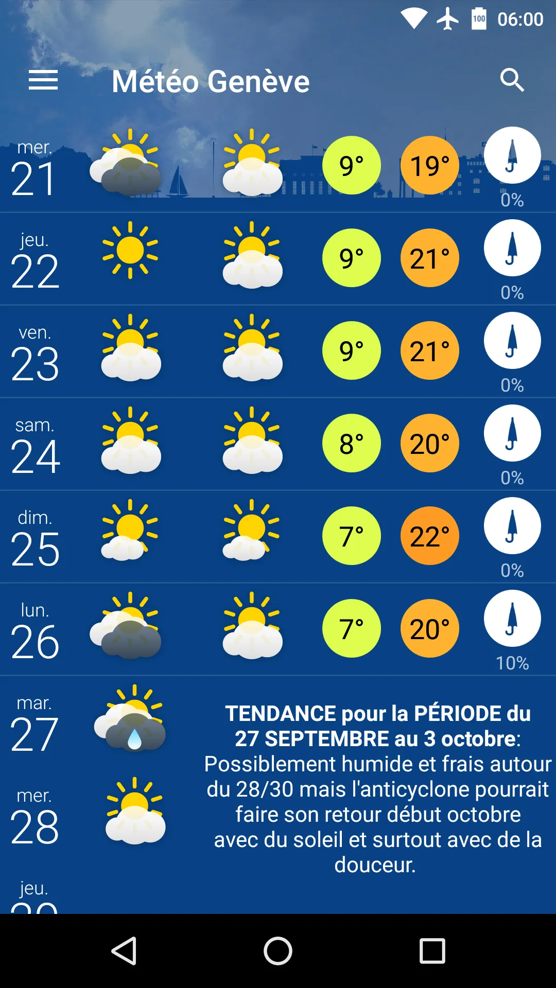 Météo Genève | Indus Appstore | Screenshot