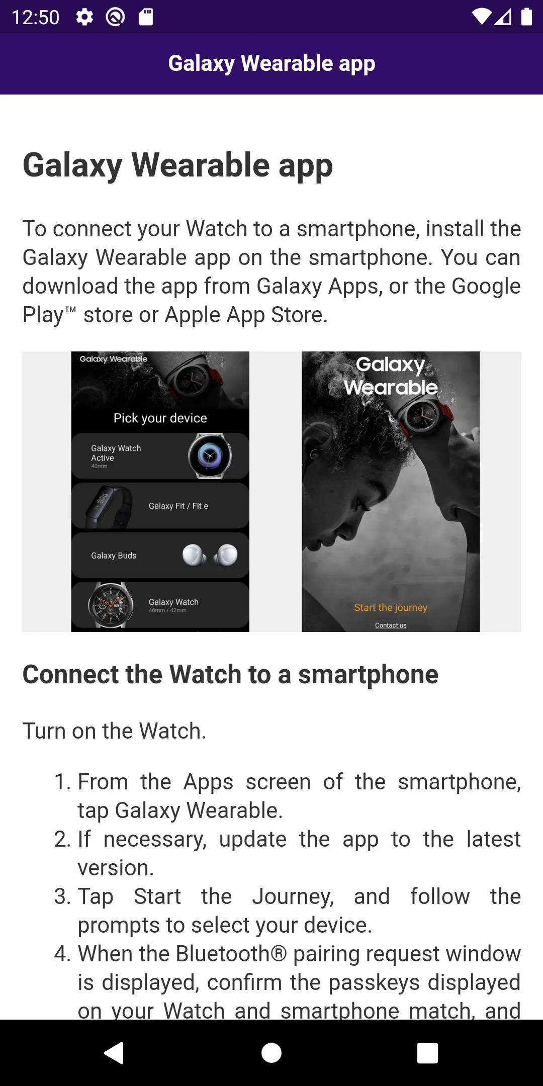 User guide for Galaxy Watch | Indus Appstore | Screenshot