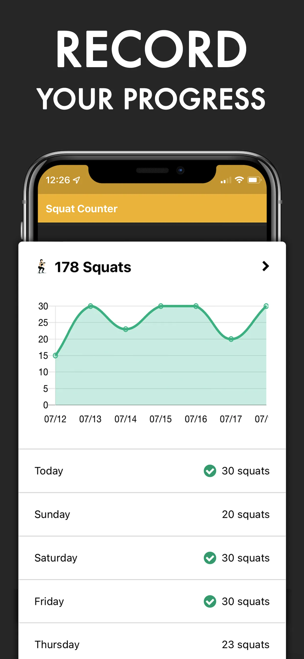 Squat Counter - Squats Tracker | Indus Appstore | Screenshot