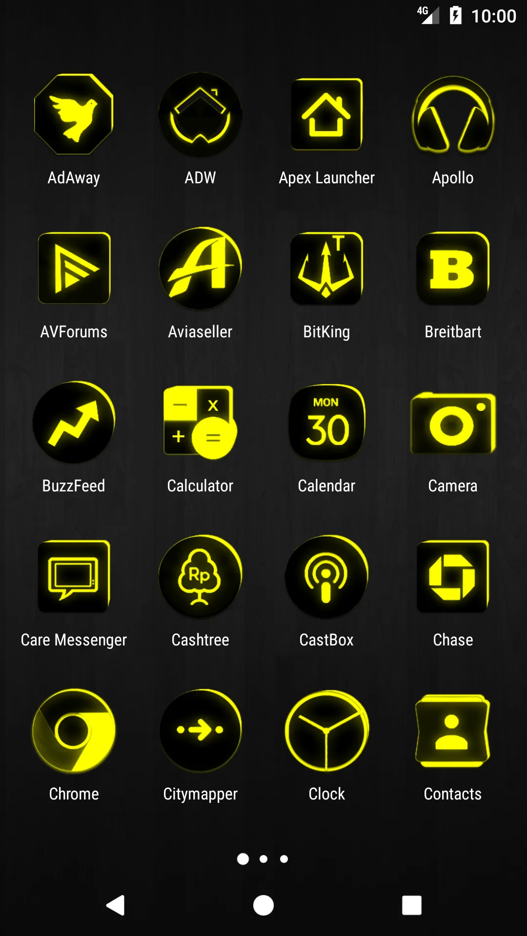 Flat Black and Yellow IconPack | Indus Appstore | Screenshot