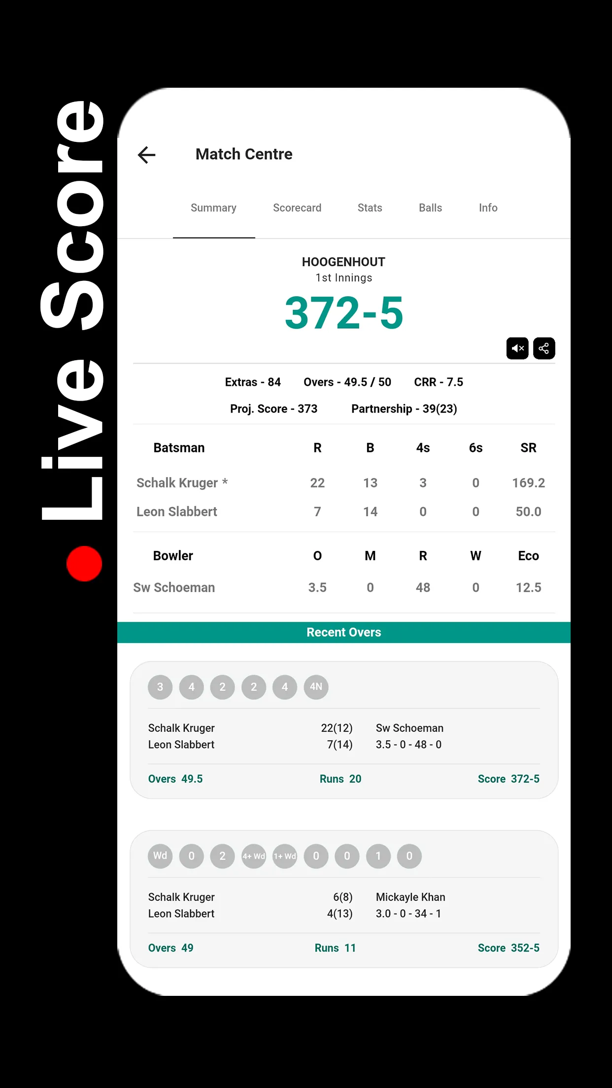 STUMPS - The Cricket Scorer | Indus Appstore | Screenshot
