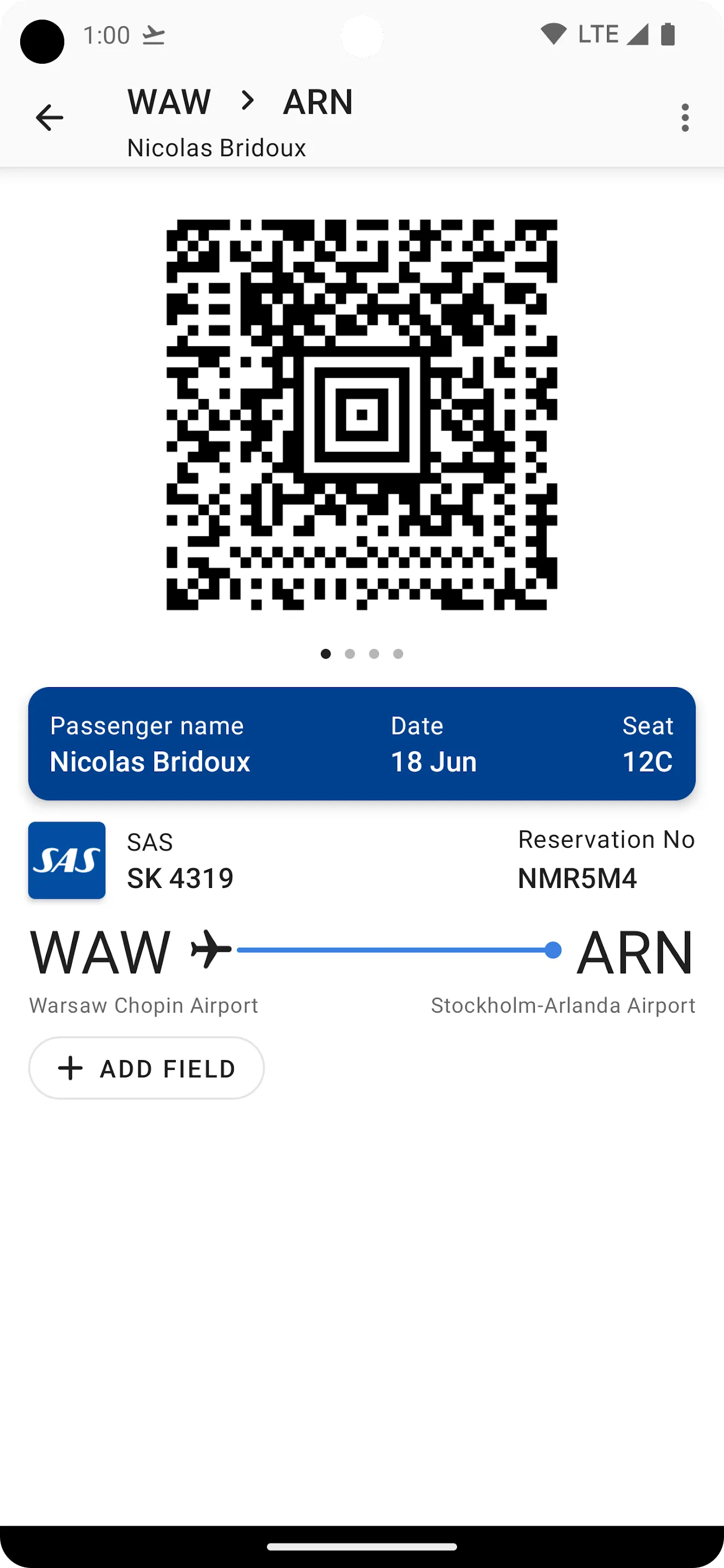 Flight Boarding Pass Wallet | Indus Appstore | Screenshot