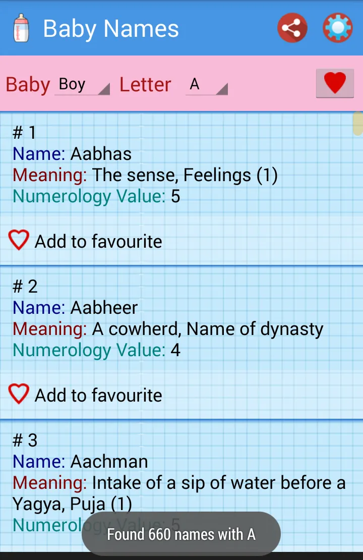 Hindu Baby Names | Indus Appstore | Screenshot