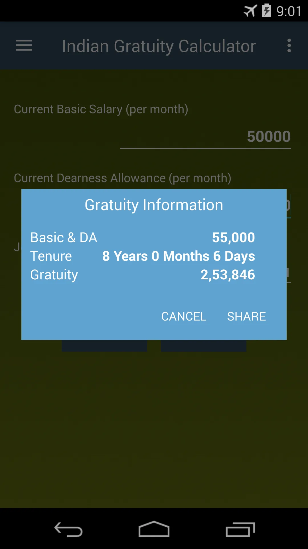 Gratuity Calculator | Indus Appstore | Screenshot