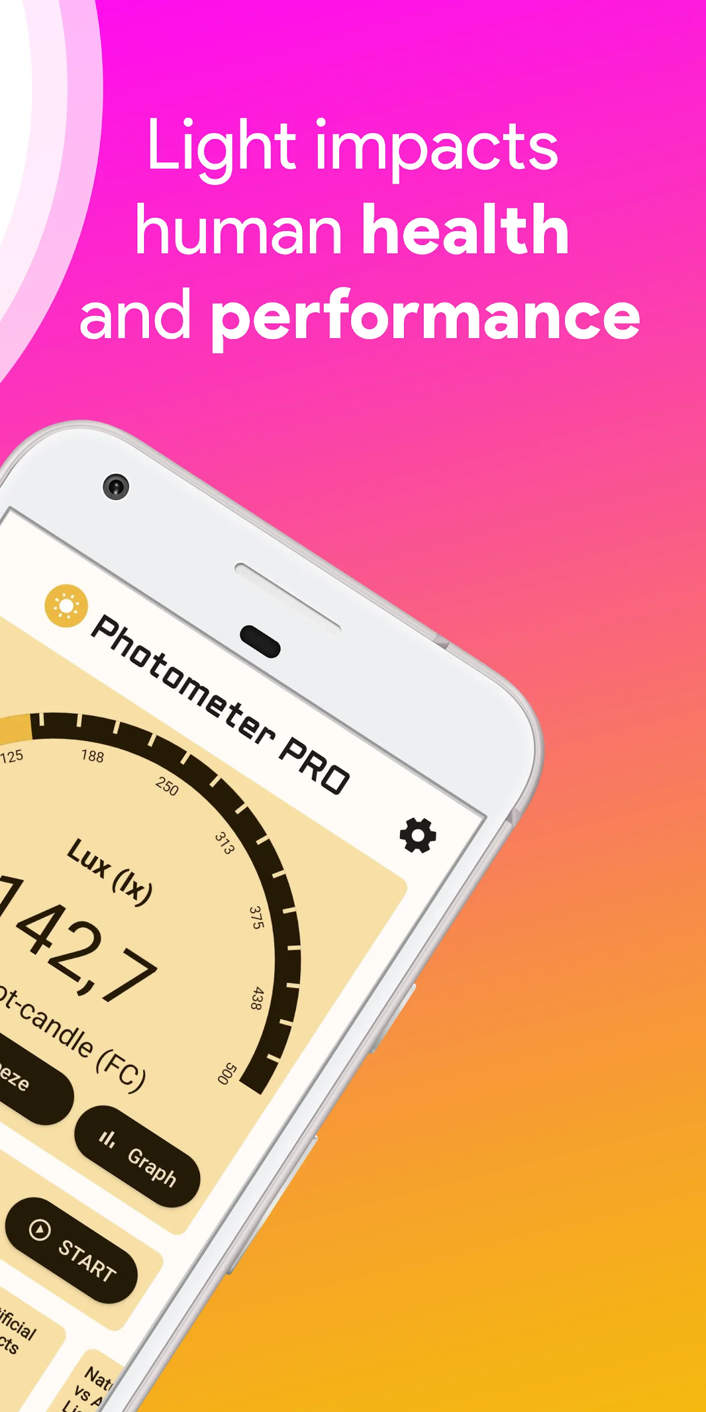 Lux Light Meter Photometer PRO | Indus Appstore | Screenshot