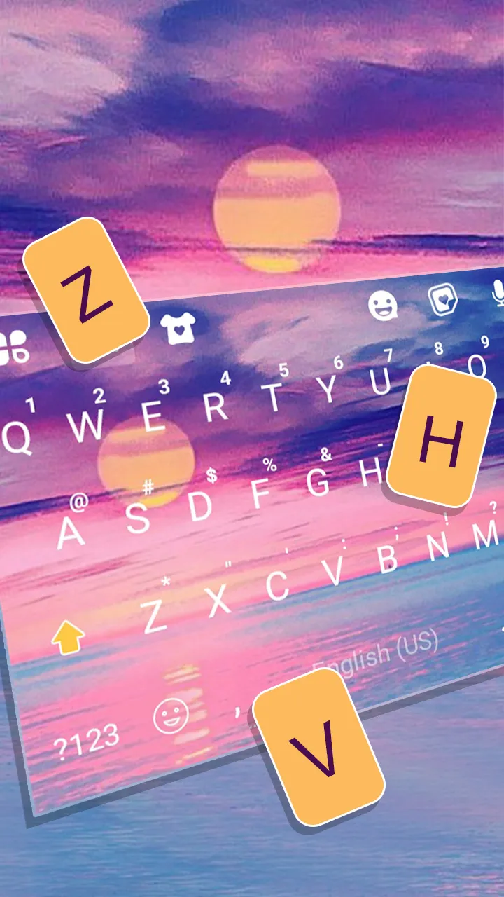 Ocean Sunset Keyboard Backgrou | Indus Appstore | Screenshot