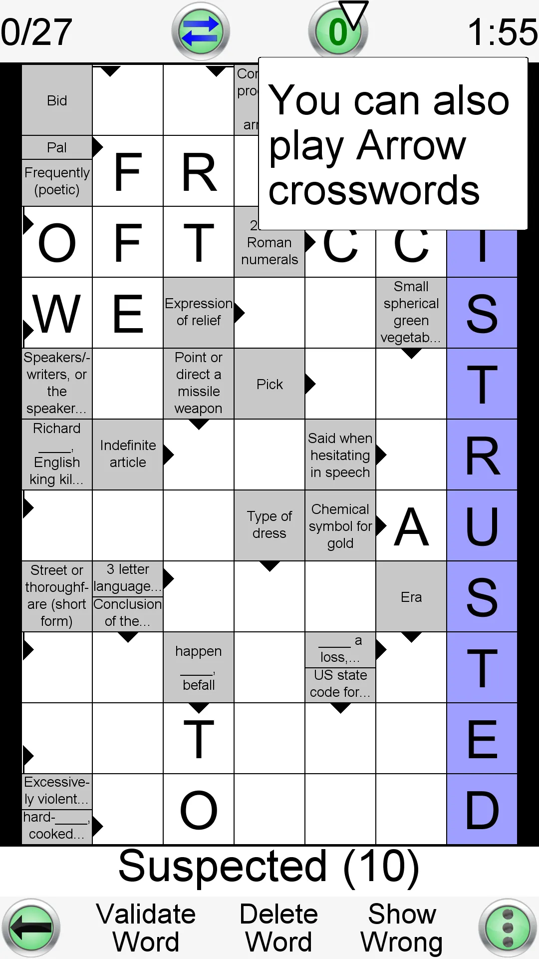 Crossword Unlimited | Indus Appstore | Screenshot