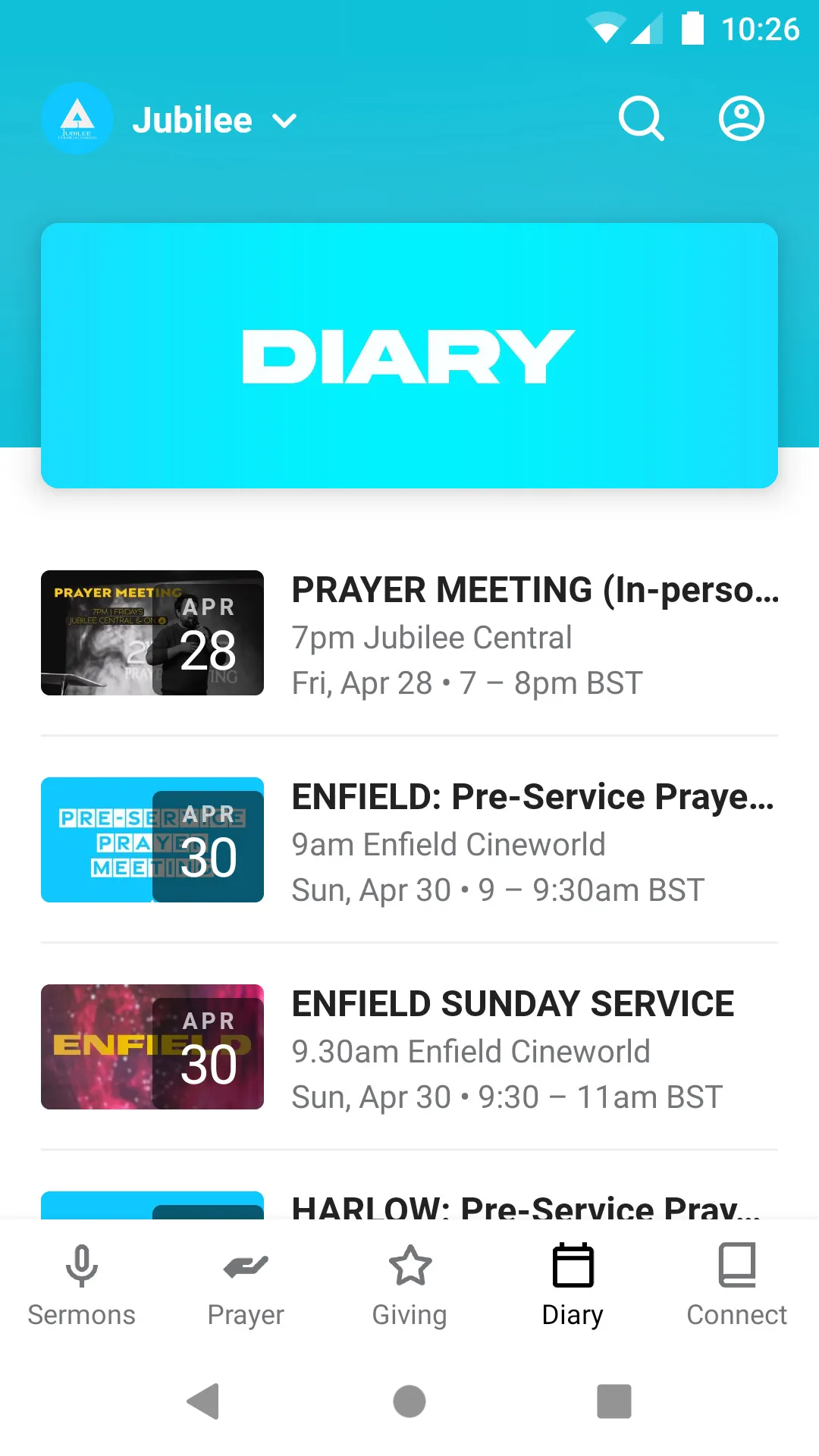 Jubilee Church London | Indus Appstore | Screenshot