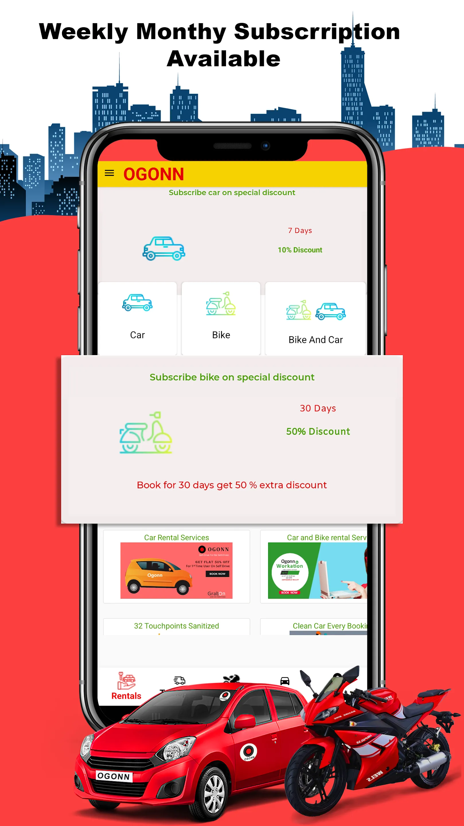 Ogonn - Bike and Car Rental. | Indus Appstore | Screenshot