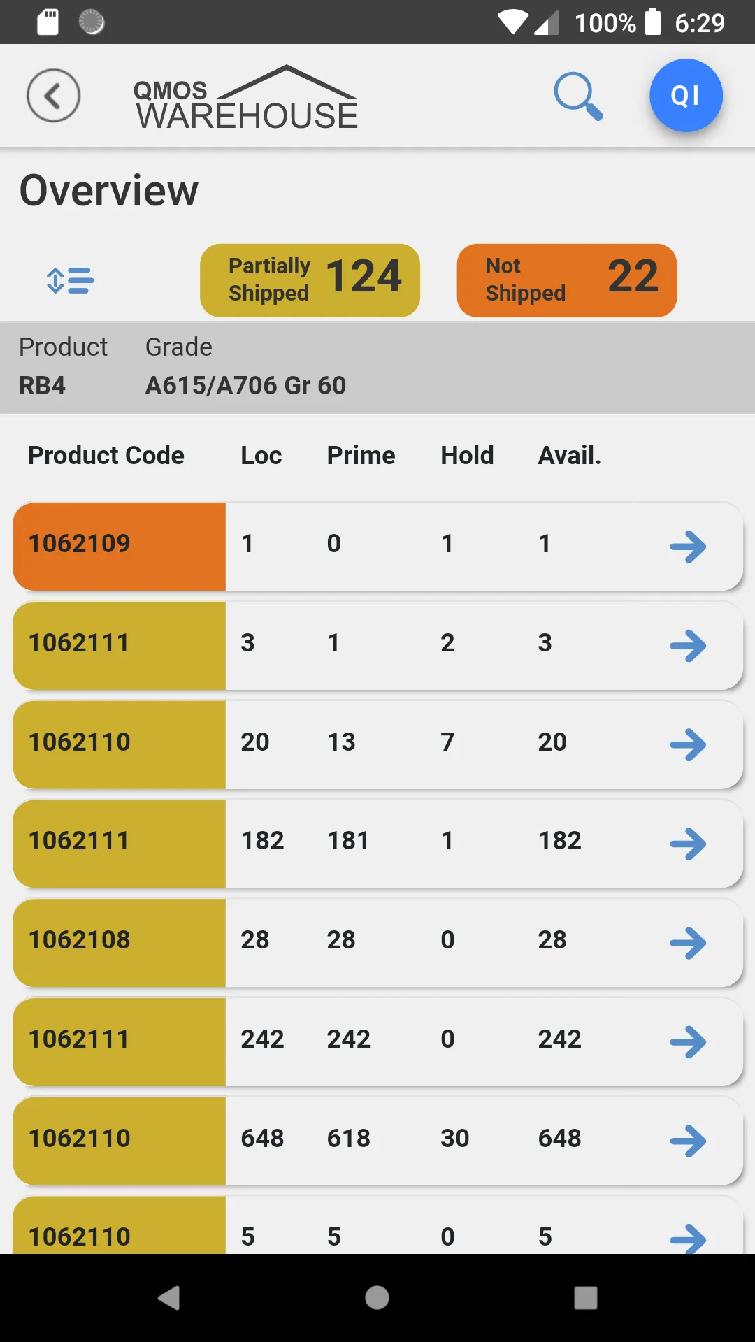 QMOS Warehouse | Indus Appstore | Screenshot