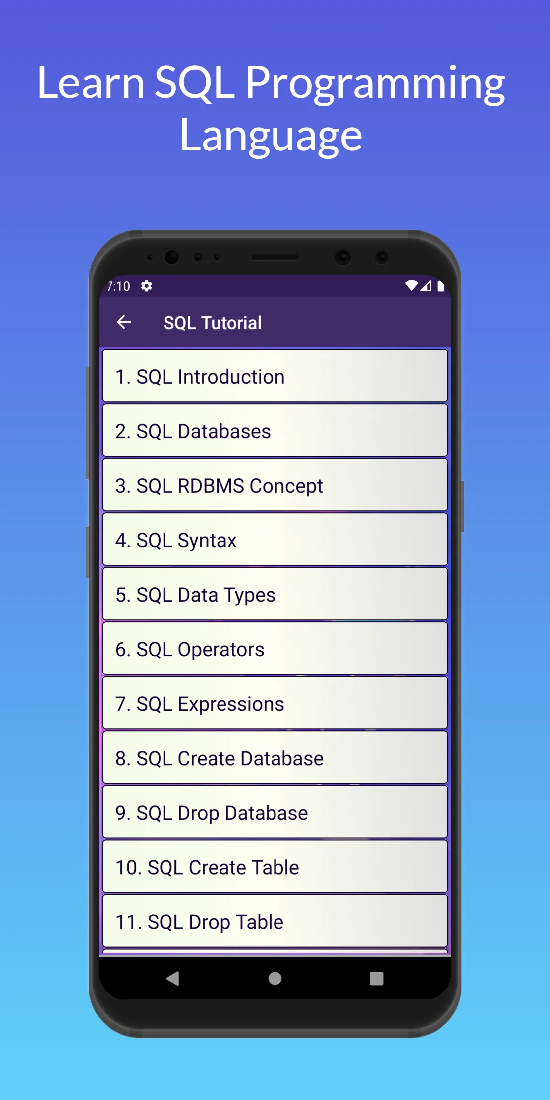 SQL and PL/SQL Tutorial | Indus Appstore | Screenshot