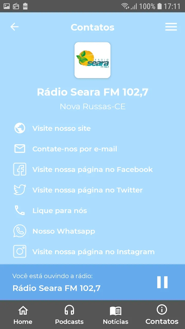 Rádio Seara FM 102,7 | Indus Appstore | Screenshot