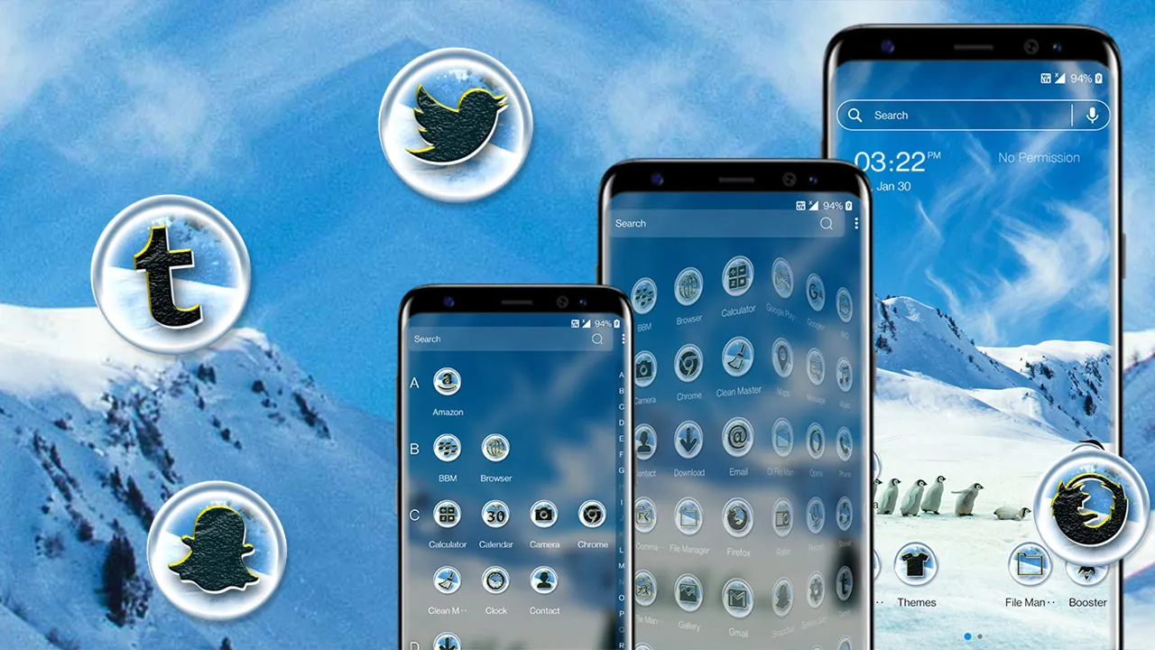 Ice Penguin Launcher Theme | Indus Appstore | Screenshot