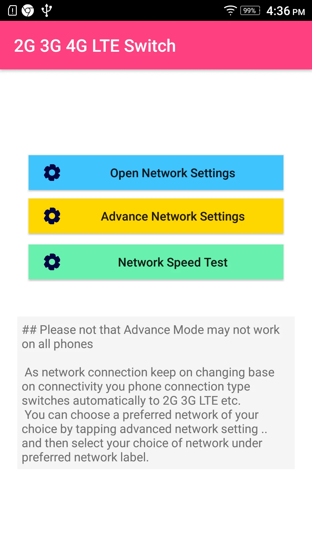 2G 3G 4G LTE Switcher | Indus Appstore | Screenshot