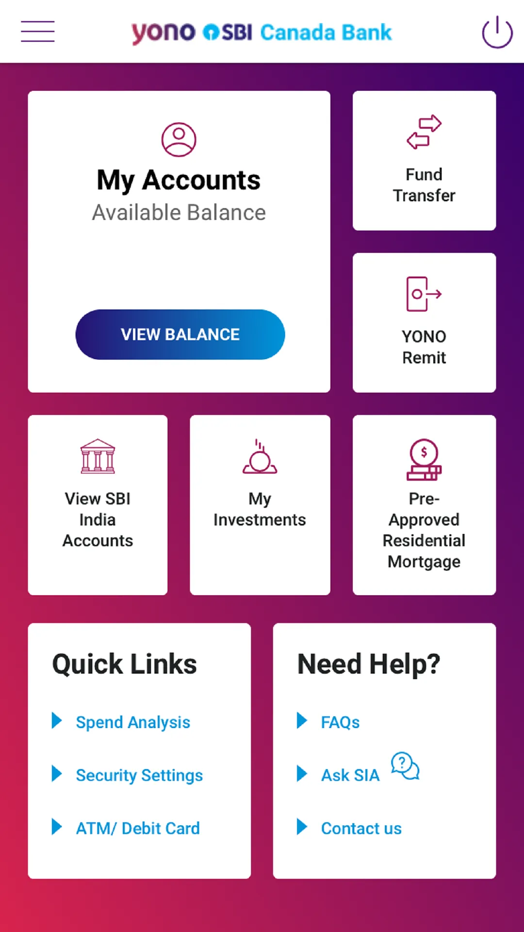 YONO SBI Canada | Indus Appstore | Screenshot