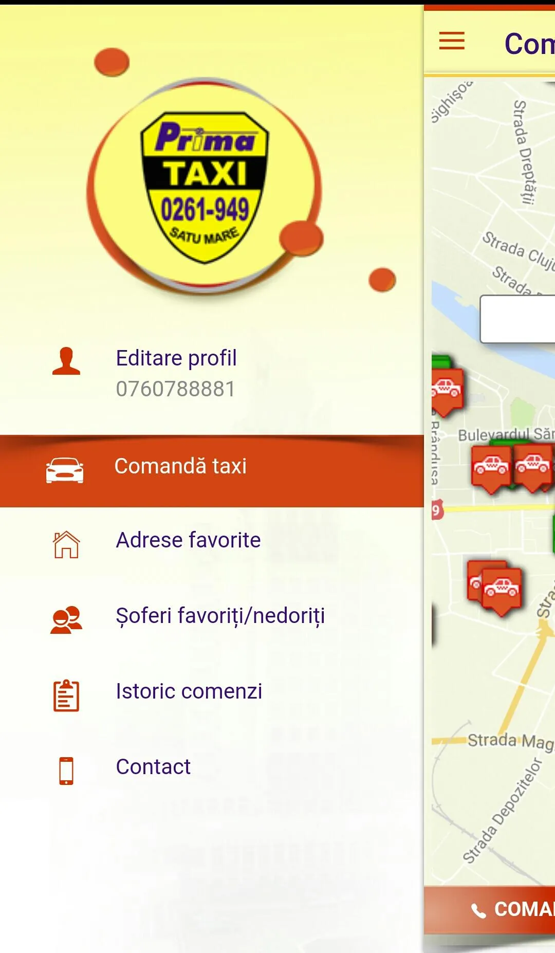 PrimaTAXI Satu-Mare | Indus Appstore | Screenshot