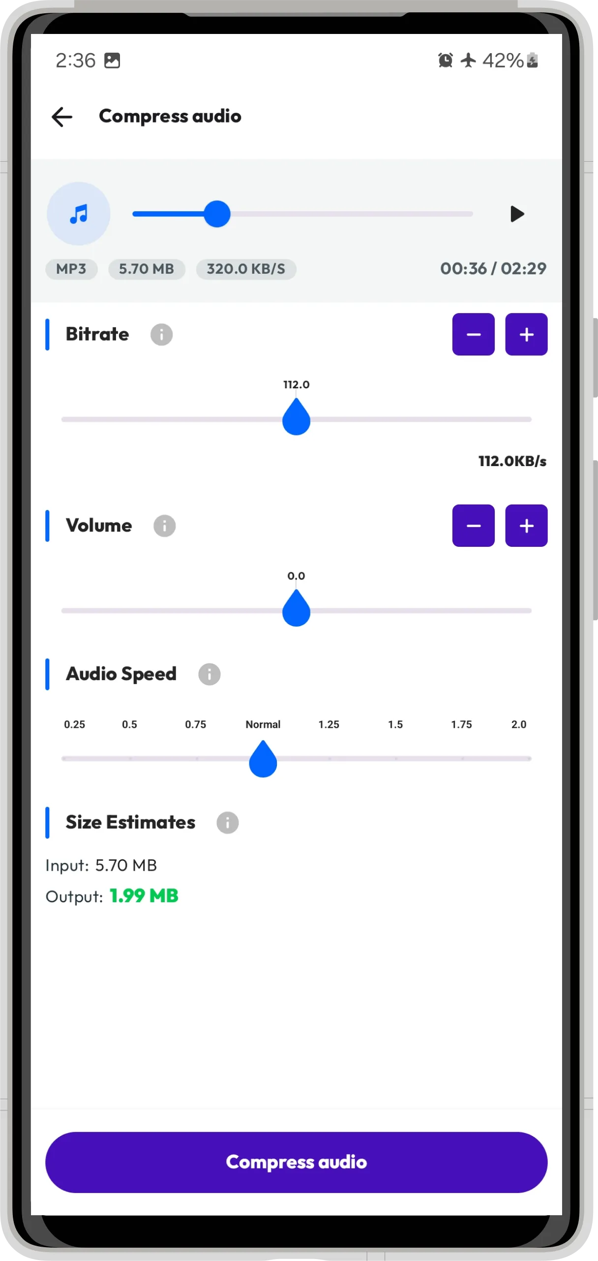 Audio Compressor | Indus Appstore | Screenshot