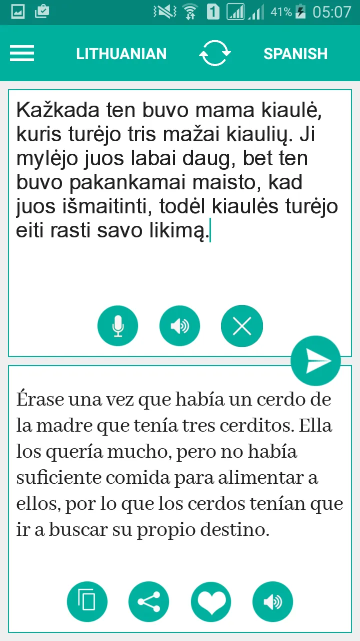 Lithuanian Spanish Translator | Indus Appstore | Screenshot