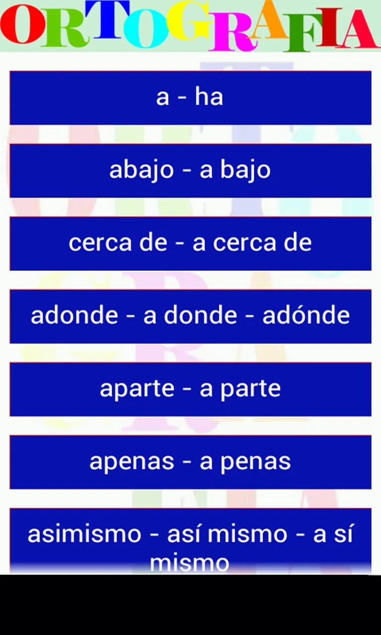 ORTOGRAFIA ESPAÑOL | Indus Appstore | Screenshot