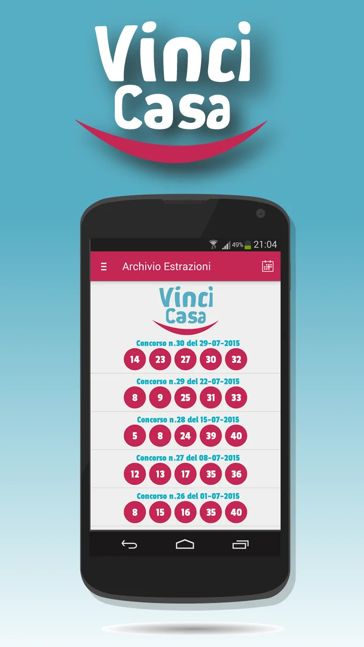 Estrazioni di VinciCasa | Indus Appstore | Screenshot